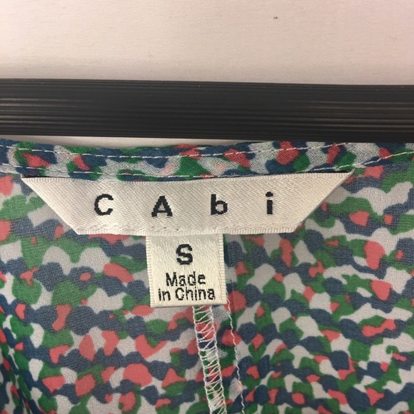 CABI Tunic Top Sheer Chiffon Art Kimono S Boho - Picture 4 of 6